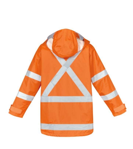 Picture of Syzmik, Mens Hi Vis X Back Taped 4 in 1 Waterproof Jacket